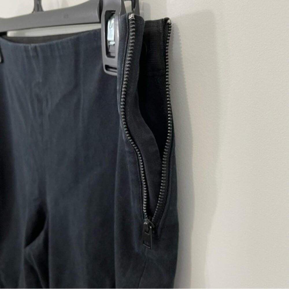 Everlane The Side Zip Stretch Pull On Cotton‎ Black Pants Ankle Crop Size 6 - Picture 3 of 8